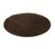 Tapis Shaggy 80x80 Rond Uni L Marron