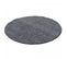 Tapis Poils Longs Shaggy Ø80cm Rond Tissé Gris Motif Uni Uni L