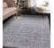 Tapis Poils Longs Shaggy 60x110 Rectangle Tissé Gris Motif Uni Uni L