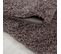 Tapis Poils Longs Shaggy 80x150 Rectangle Tissé Taupe Motif Uni Uni L