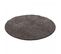 Tapis Poils Longs Shaggy Ø80cm Rond Tissé Taupe Motif Uni Uni L