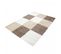 Tapis Shaggy 60x110 Carré à Beige, Marron, Crème