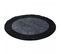 Tapis Shaggy 200x200 Rond Bordure Gris, Anthracite