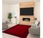 Tapis Shaggy 160x230 Bordure Rouge Clair , Rouge Foncé