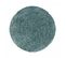 Tapis Poils Longs Shaggy Ø120cm Rond Tissé Bleu Motif Uni Uni I