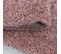 Tapis Poils Longs Shaggy Ø80cm Rond Tissé Rose Motif Uni Uni I