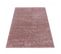 Tapis Poils Longs Shaggy Ø80cm Rond Tissé Rose Motif Uni Uni I