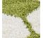 Tapis Enfant Ø100cm Rond Tissé Vert Et Crème Shaggy Foot