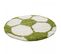 Tapis Enfant Ø100cm Rond Tissé Vert Et Crème Shaggy Foot