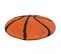 Tapis Enfant Ø100cm Rond Tissé Orange Et Noir Shaggy Basket