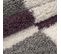 Tapis Poils Longs Shaggy 80x150 Rectangle Tissé Gris Et Crème