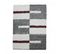 Tapis Shaggy 280x370 Rectan Gris, Crème, Rouge