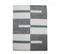 Tapis Shaggy 280x370 Rectan Gris, Crème, Turquoise