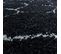 Tapis Shaggy 160x160 Rond Scandinav à Noir, Blanc