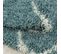 Tapis Shaggy 240x340 Scandinav à Turquoise, Crème