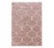 Tapis Shaggy 60x110 Rectangle Tissé Rose Crème Et Me Motif Scandinave