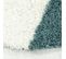 Tapis Shaggy 280x370 Triangle à Vert, Crème