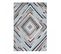 Tapis Chambre 150x220 Tissé Orange Et Bleu Rectangle Motif Géométrique Solga E