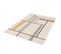 Tapis Chambre 120x170 Tissé Beige Et Jaune Rectangle Motif Géométrique Contemrec