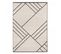 Tapis Chambre 120x170 Tissé Beige Et Noir Rectangle Motif Géométrique Contetri