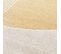 Tapis Chambre 120x170 Tissé Beige Et Jaune Rectangle Motif Géométrique Contuni