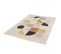 Tapis Salon 200x290 Tissé Beige Et Jaune Rectangle Motif Géométrique Contemulti