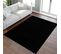 Tapis Open Space 140x200 Tissé Noir Rectangle Motif Uni Nossa