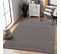 Tapis Chambre 120x170 Tissé Gris Rectangle Motif Uni Nossa