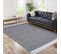 Tapis Kilim 200x290 Recyklima Noir, Blanc