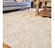 Tapis Shaggy 120x170 Rectangle Fait Main Crème En Laine Motif Uni Flokata