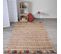 Tapis Jute 200x290 Square Beige, Bordeaux, Noir