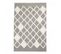 Tapis Salon 120x170 Fait Main En Coton Gris Et Crème Rectangle Motif Faux Uni