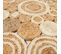 Tapis Rond 160x160 Rond Wood Beige,blanc