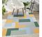 Tapis Kilim 120x170 Rectangle Fait Main En Laine Jaune Et Vert