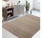 Tapis Jute 160x230 Fait Main Beige Et Blanc Vertyjute