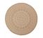 Tapis Rond 160x160 Rond Avanaos Beige, Blanc