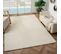 Tapis Chambre 120x170 Tissé Crème Rectangle Motif Simple Cernan