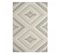 Tapis Salle à Manger 160x230 Tissé Crème Rectangle Motif Ethnique Baime