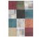 Tapis Couloir 80x250 Tissé En Coton Gris Et Bordeaux Rectangle Motif Damier