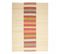 Authentique Tapis D'orient 166x225 Kilim Fait Main En Laine Beige Et Rouge Aa