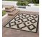 Tapis Exterieur 120x170 Lumiere 7 Noir, Beige