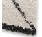 Tapis Shaggy 160x230 Croma 12 Noir, Écru