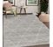 Tapis Shaggy 120x170 Rectangle Tissé Gris Et Crème Motif Abstrait Amore 7