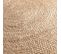 Tapis Jute Ø90cm Rond Tissé Beige Embow