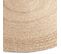 Tapis Jute Ø90cm Rond Tissé Beige Embow