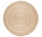 Tapis Jute Ø90cm Rond Tissé Beige Embow