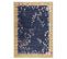 Tapis Grand Salon 200x290 Tissé Beige Et Bleu Rectangle Motif Floral Vivace 7