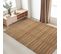 Tapis Jute 300x400 Tasnim Marron, Noir