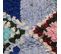 Tapis Berbère 120x205 Boucharouette 54 Noir, Bleu, Rouge, Rose