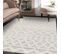 Tapis Salon 160x230 Tissé Crème Rectangle Motif Simple Cerlos